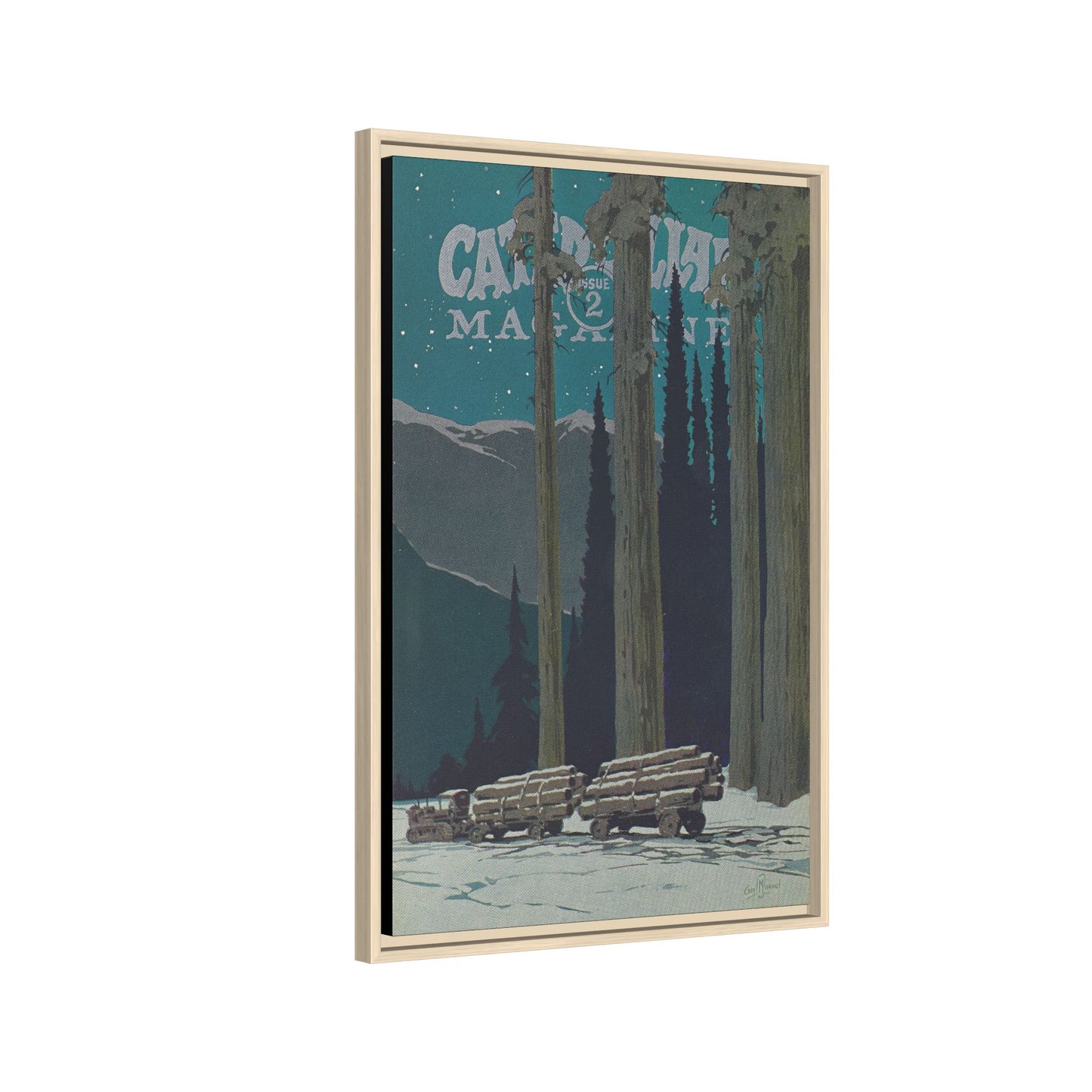 Big Yellow Magazine Issue 2 - Vintage Wall Art on Framed Canvas