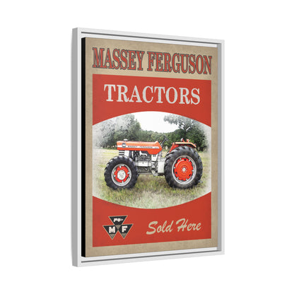 Massey Tractors Sold Here Vintage Advertisement Wall Art on Framed Canvas