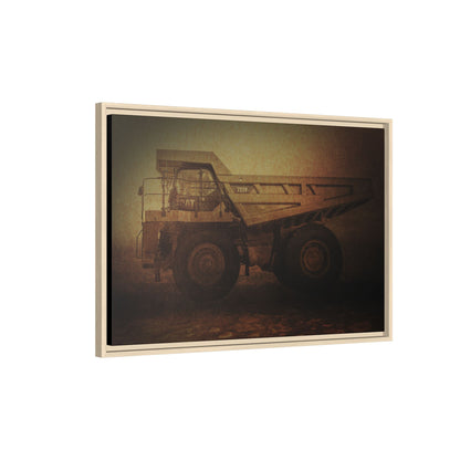 Big Wheel 777 Hauler Framed Wall Art on Stretched Canvas