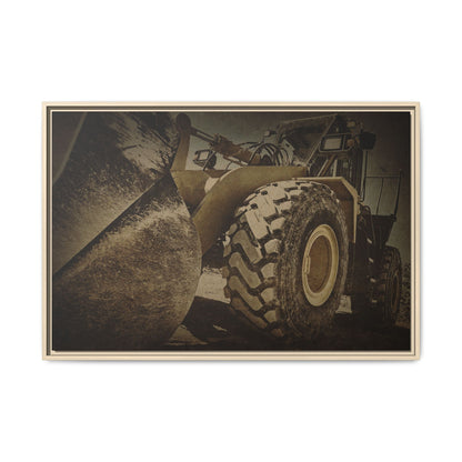 Big Bucket Loader | Framed Wall Art on Stretched Canvas