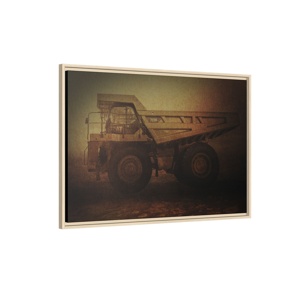 Big Wheel 777 Hauler Framed Wall Art on Stretched Canvas