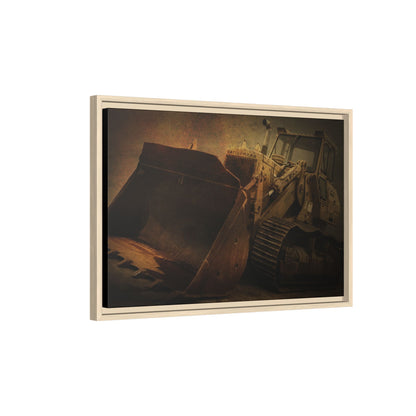 Classic 977K Dozer Action | Gold |  Framed Wall art on Stretched Canvas