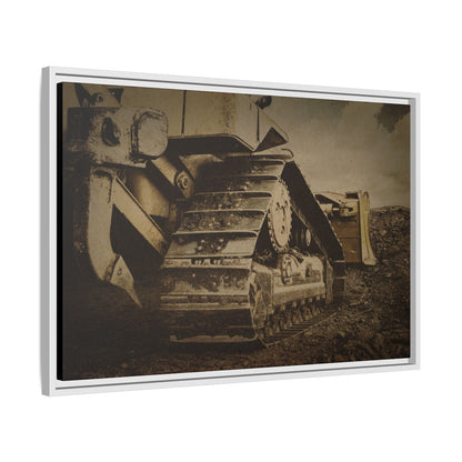 Rocky Dozer Horizon | Framed Wall Art on Stretched Canvas