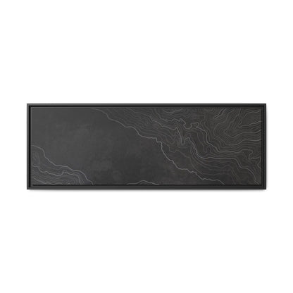 Minimalist Topographic Graphic Art - Framed Canvas