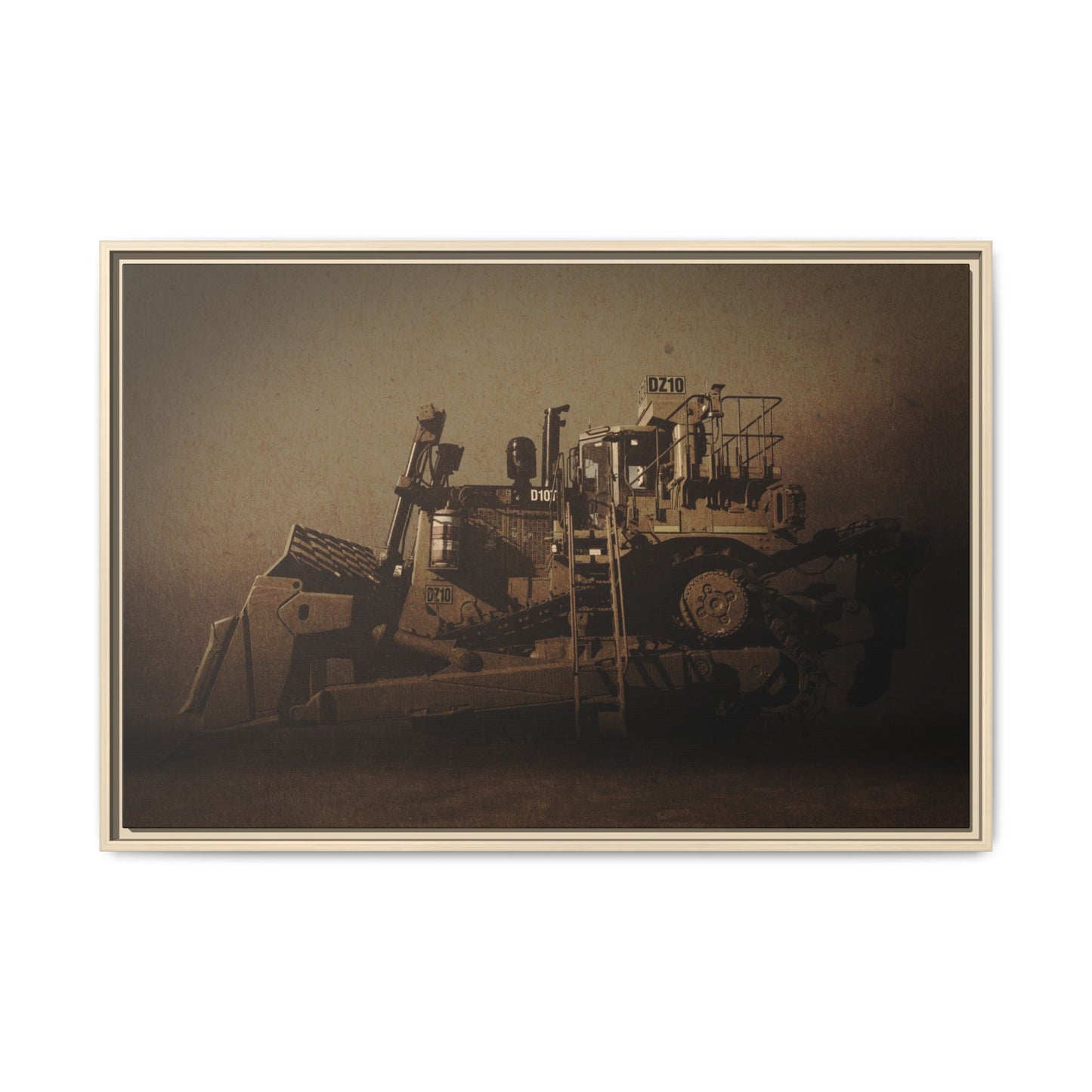 Classic D10Z Dozer | Framed Wall Art on Stretched Canvas