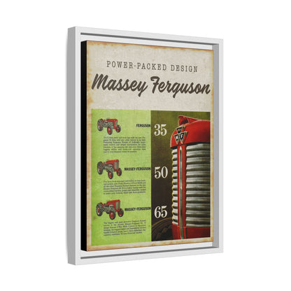 Vintage Massey Ferguson Tractor Advertisement Wall Art Print on Framed Canvas