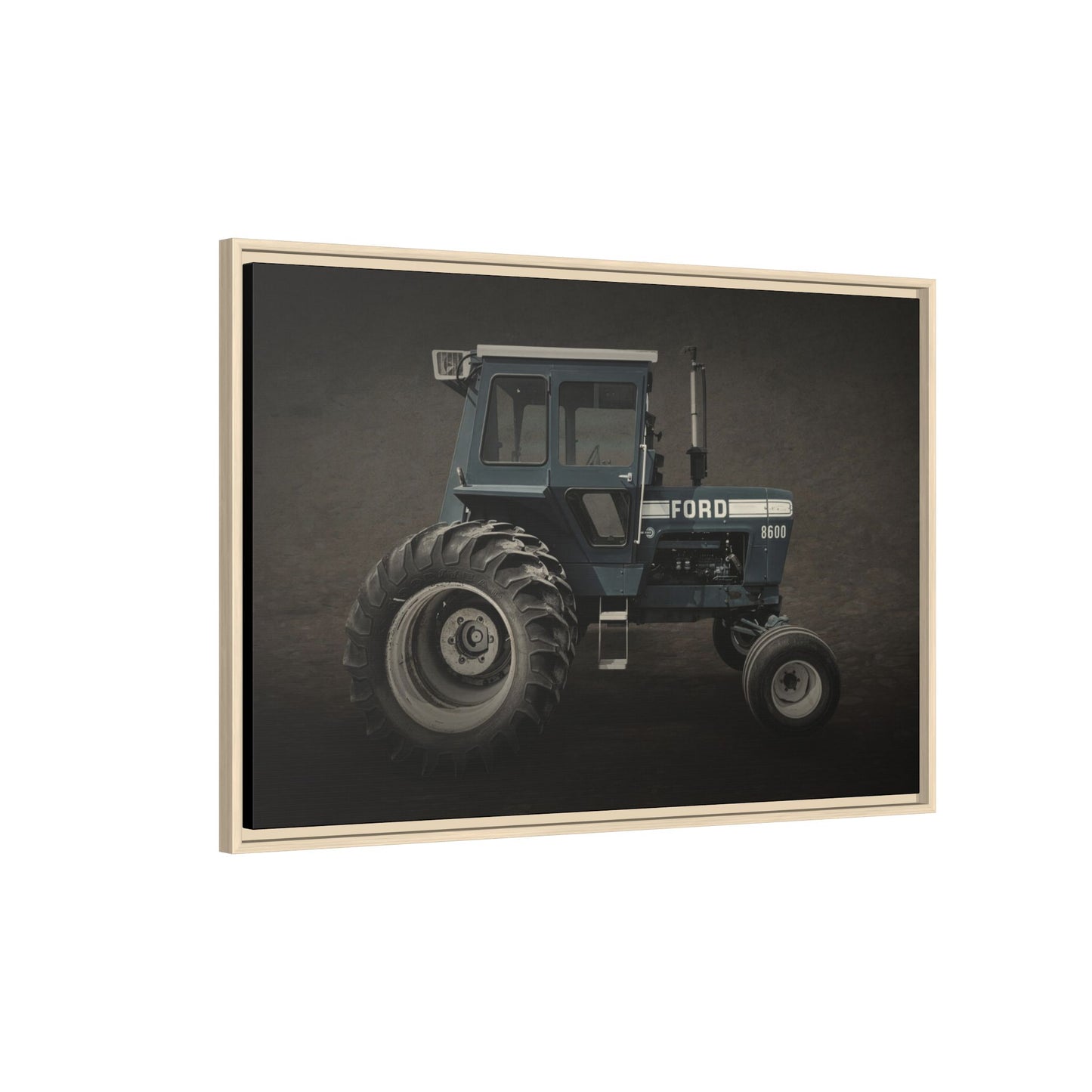 Vintage Ford 8600 Tractor Photo Wall Art on Canvas