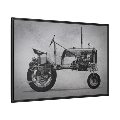 Vintage Farmall Pony Cutaway Drawing | Framed Wall Art on Canvas