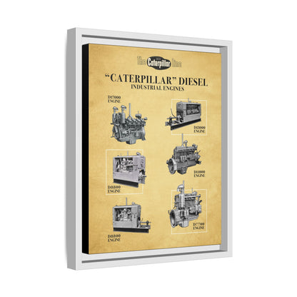 Diesel Power Engine Line Vintage Advertisement | Framed Wall Art on Canvas