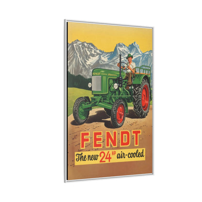 Vintage Fendt Air Cooled 24 Advertisement- Vintage Wall Art on Framed Canvas