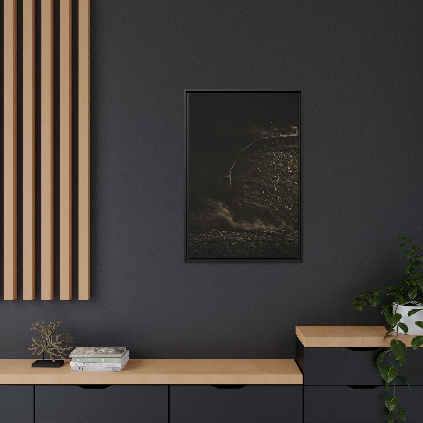 Epic Dozer Track Triptych Left | Matte Canvas Print (Framed)