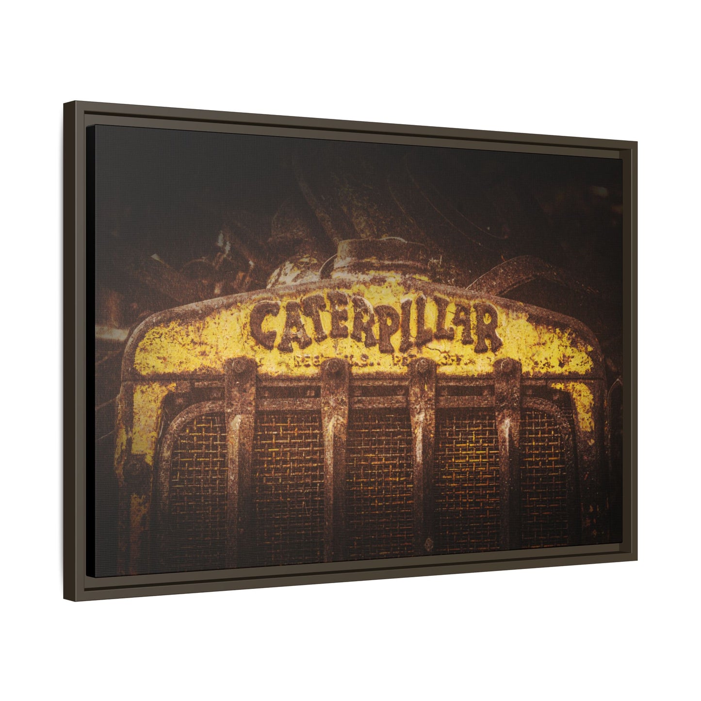 Weathered & Worn Vintage Crawler Grill | Framed Wall Art on Stretched Canvas
