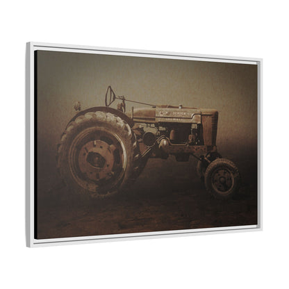 Weathered Vintage Farmall Tractor | Framed Wall Art on Stretched Canvas