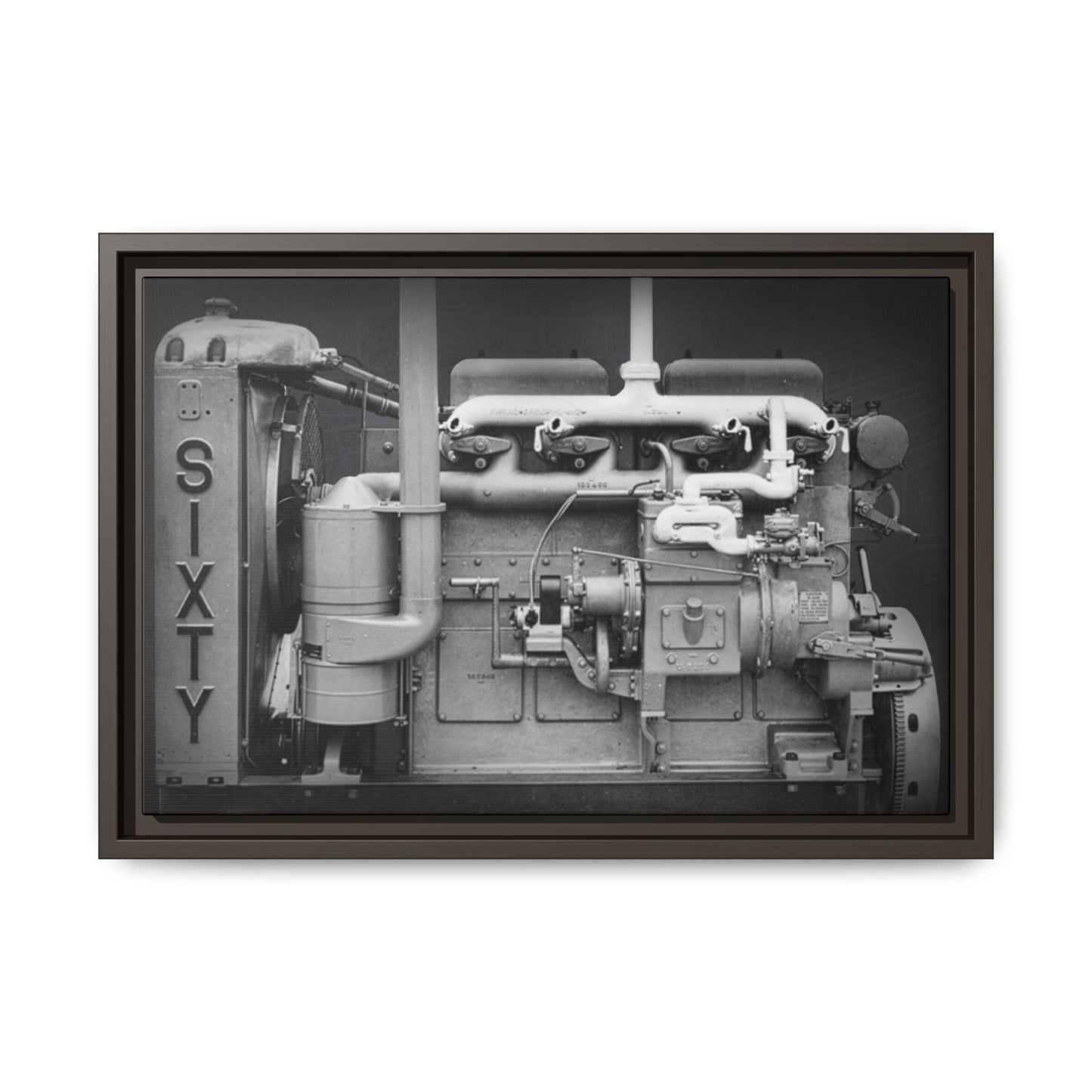 Vintage Caterpillar Power System Sixty Wall Art on Framed Canvas