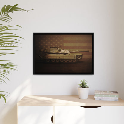 Abrams M1 Tank | Framed Wall Art on Stretched Canvas