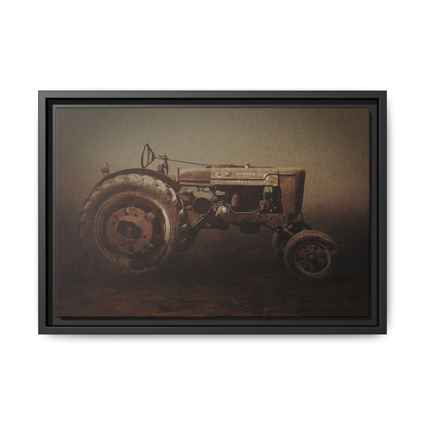 Weathered Vintage Farmall Tractor | Framed Wall Art on Stretched Canvas