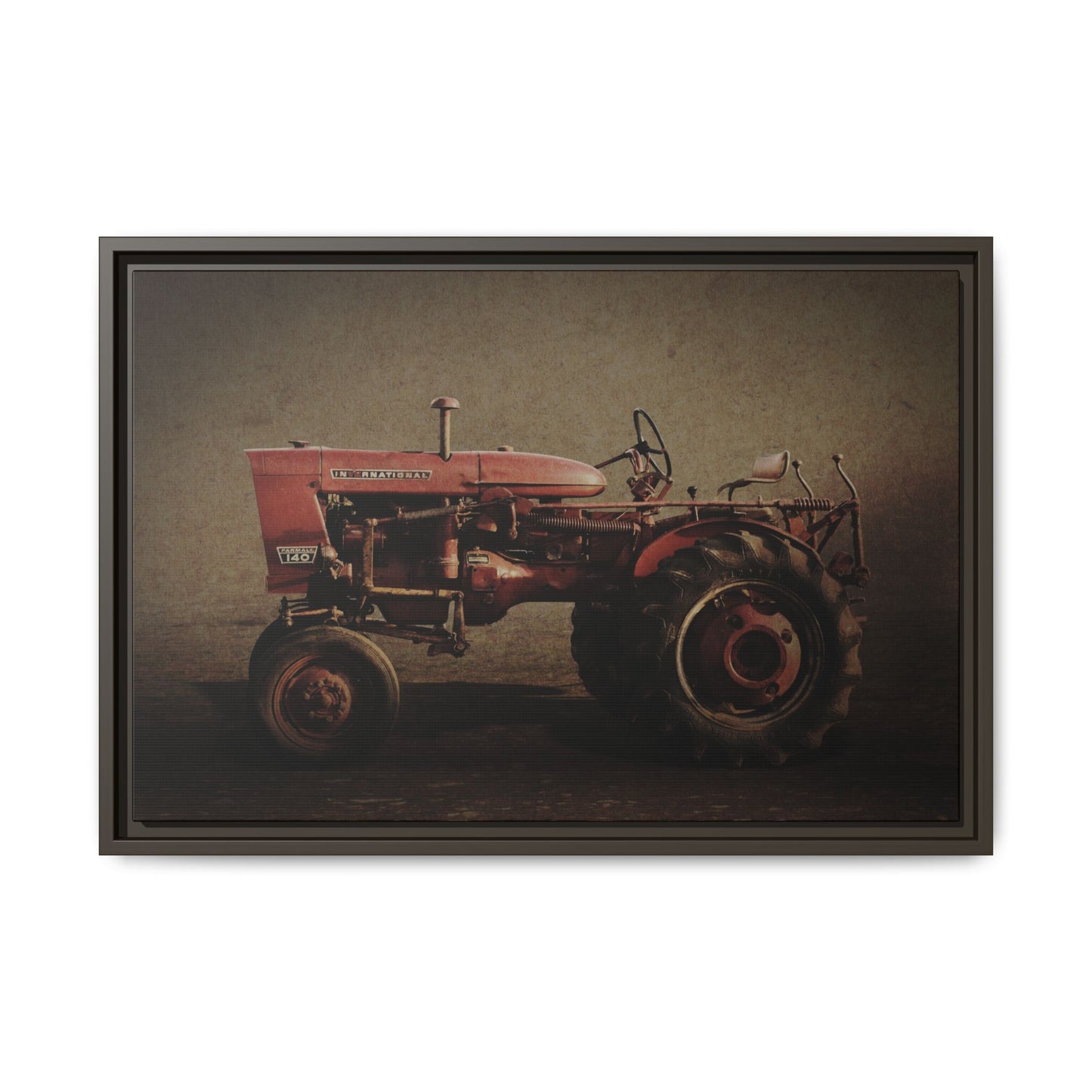 Vintage Farmall Model 140 Tractor | Framed Wall Art on Stretched Canvas