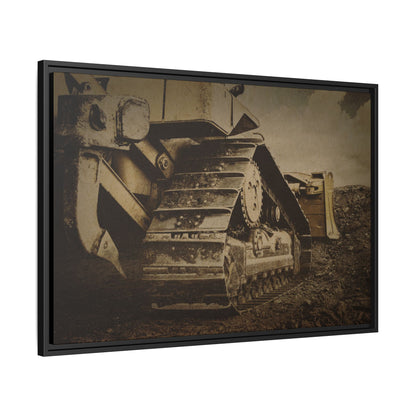 Rocky Dozer Horizon | Framed Wall Art on Stretched Canvas