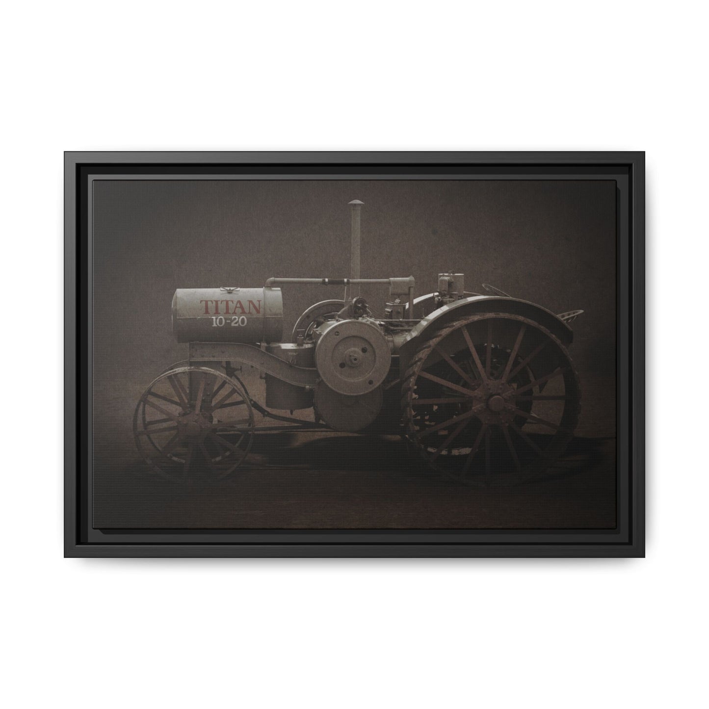 Vintage International Titan 10-20 Tractor | Framed Wall Art on Stretched Canvas