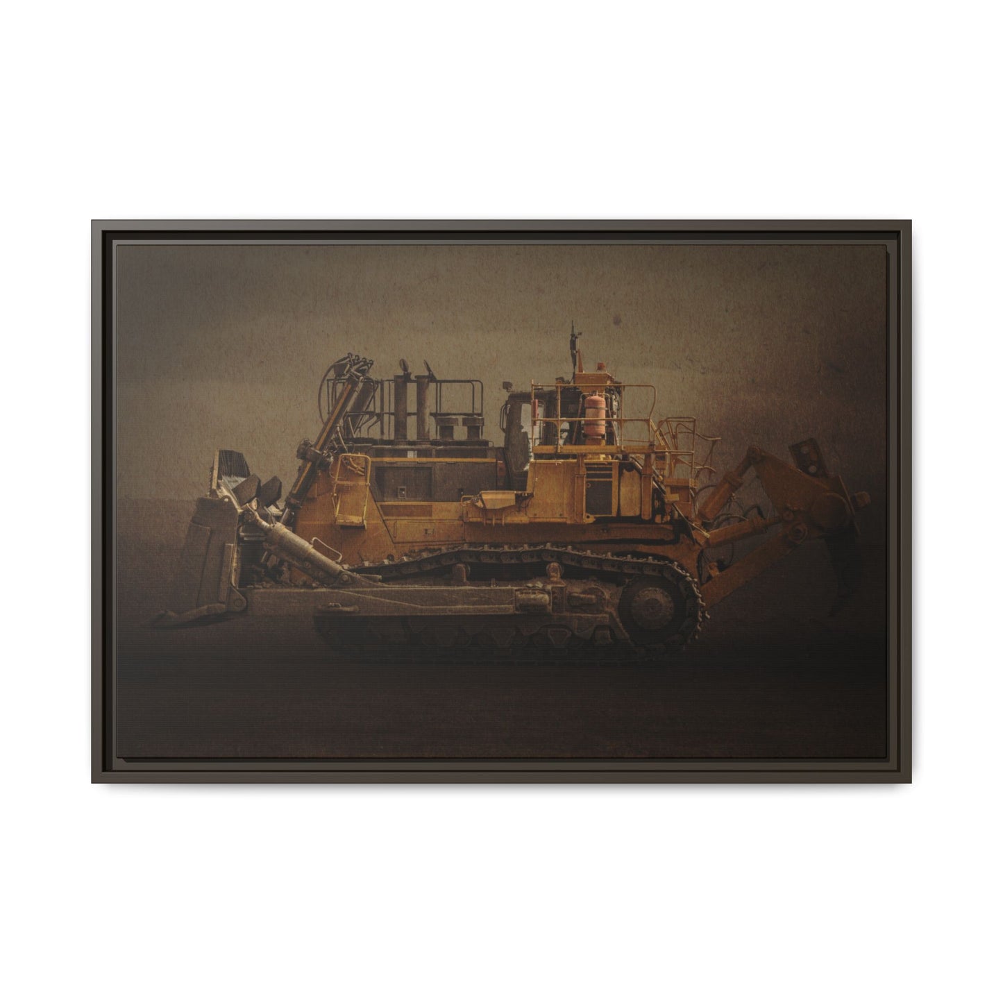 Big Komatsu Dozer | Framed Wall Art on Stretched Canvas