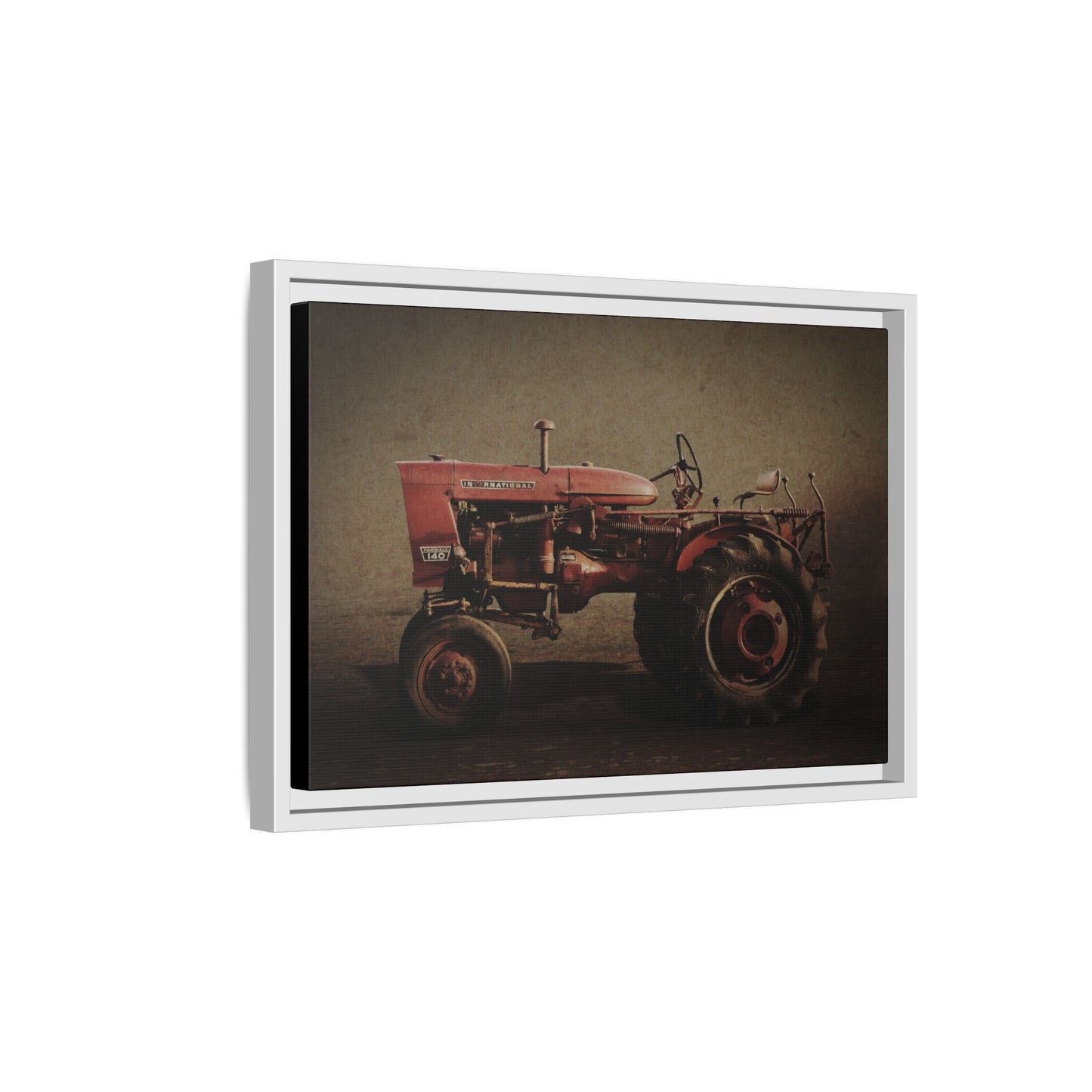Vintage Farmall Model 140 Tractor | Framed Wall Art on Stretched Canvas