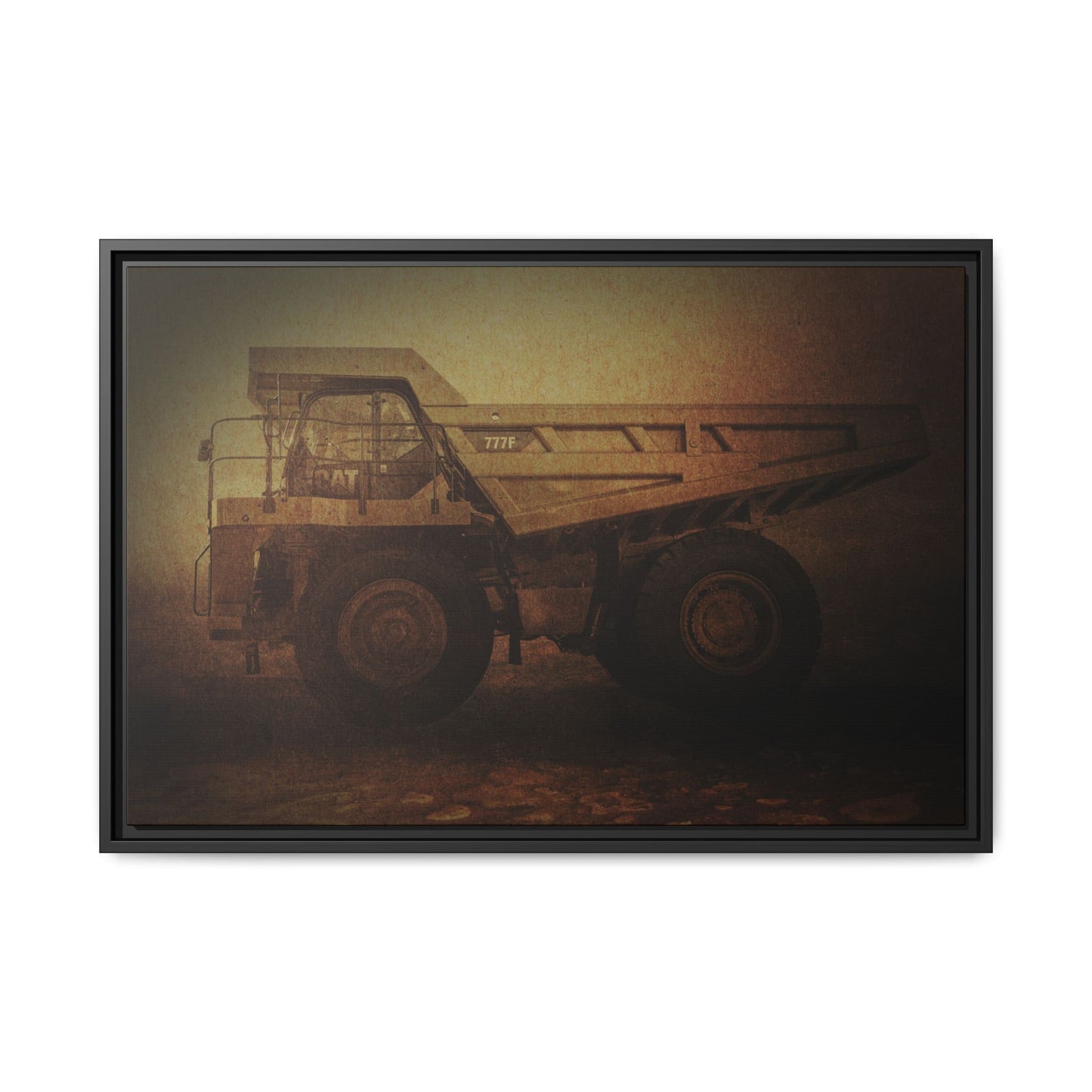 Big Wheel 777 Hauler Framed Wall Art on Stretched Canvas