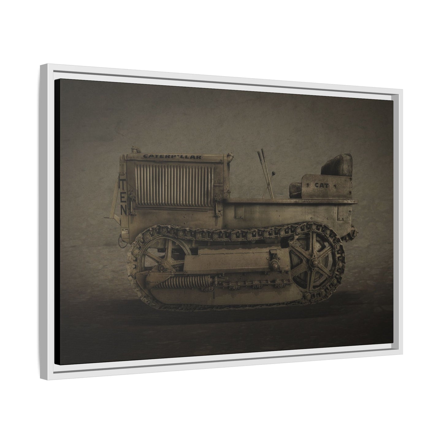 Vintage Crawler 10 'TEN' Tractor | Photo Wall Art on Framed Canvas