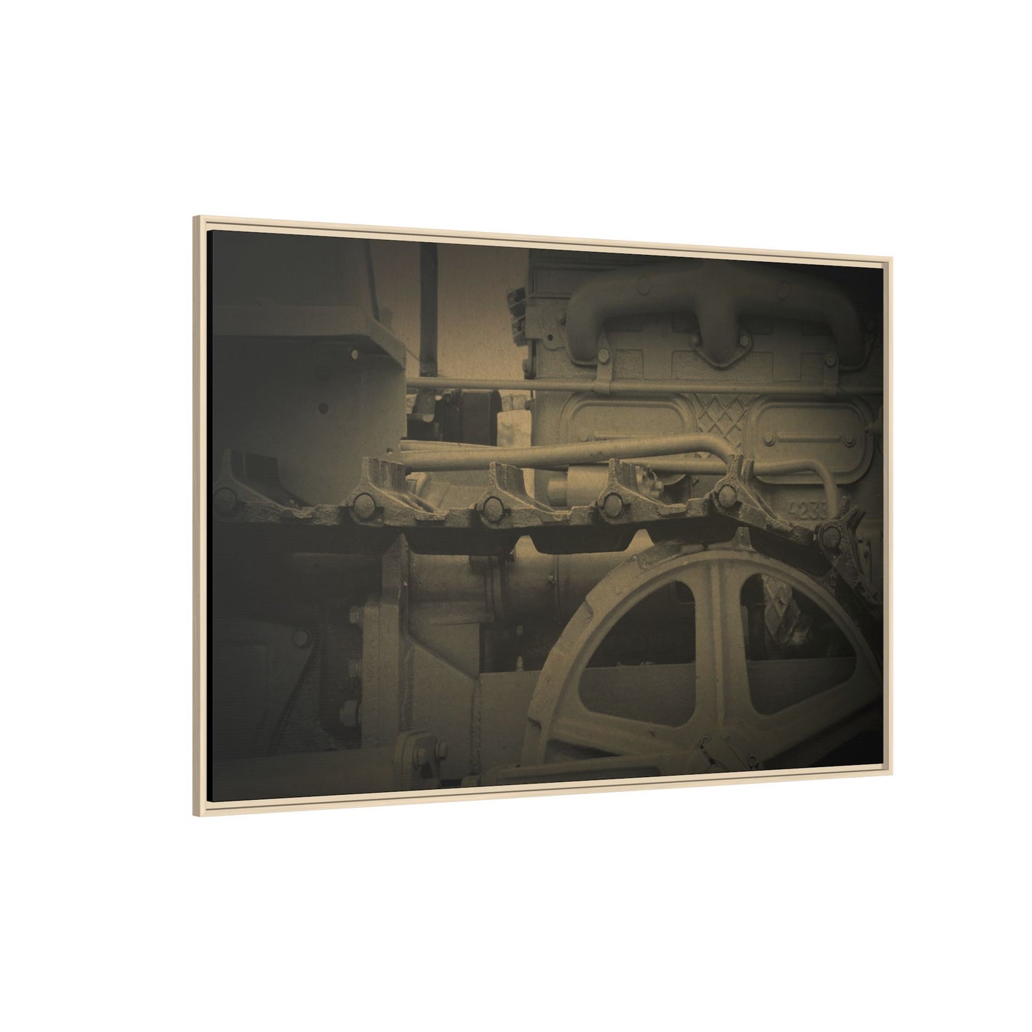 Vintage Track Detail | Framed Wall Art on Stretched Canvas