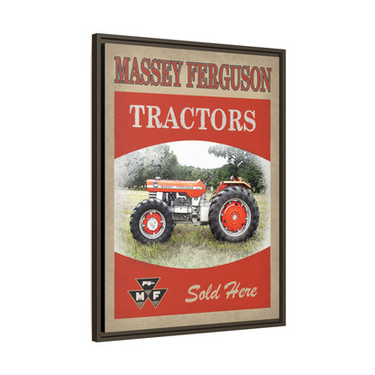Massey Tractors Sold Here Vintage Advertisement Wall Art on Framed Canvas
