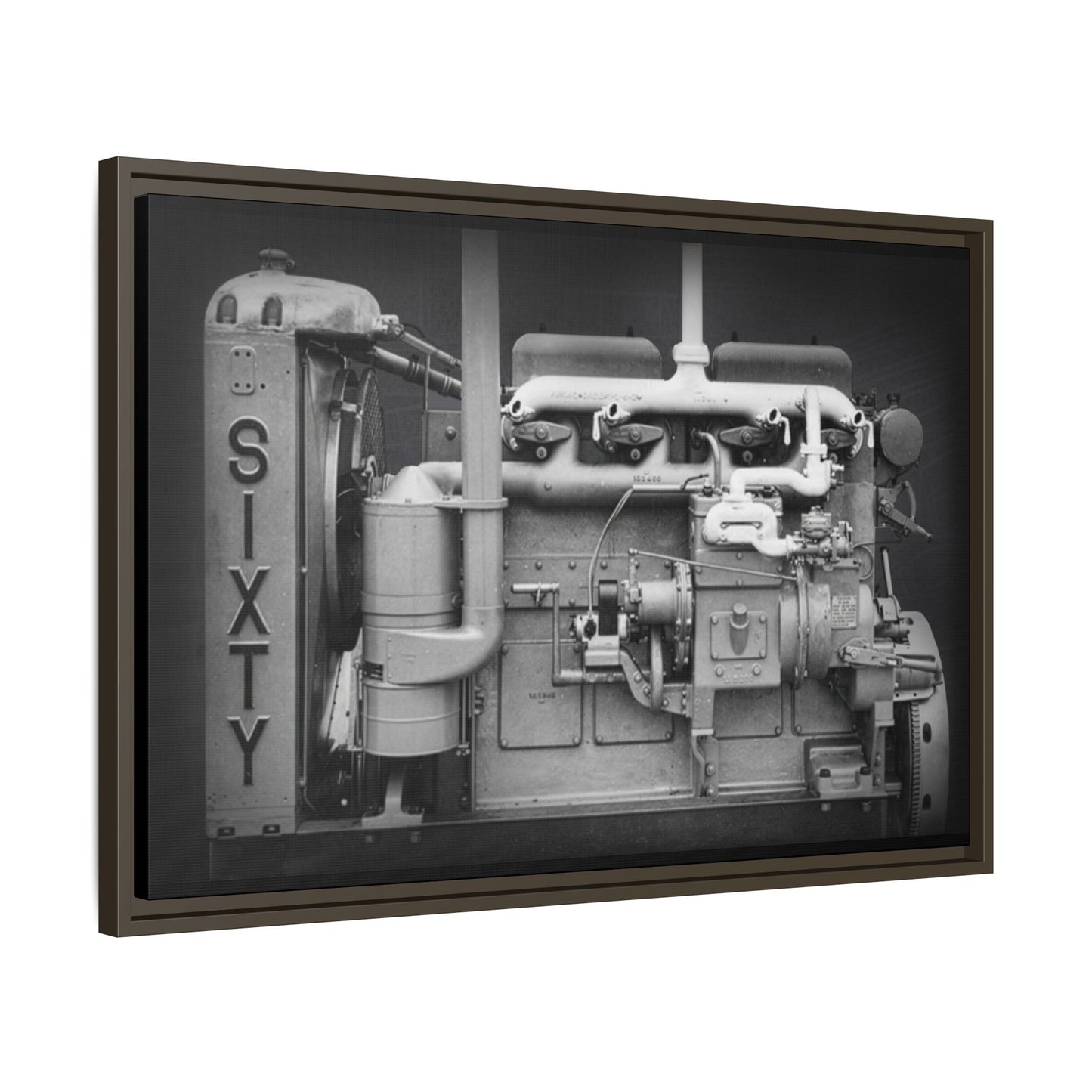Vintage Caterpillar Power System Sixty Wall Art on Framed Canvas
