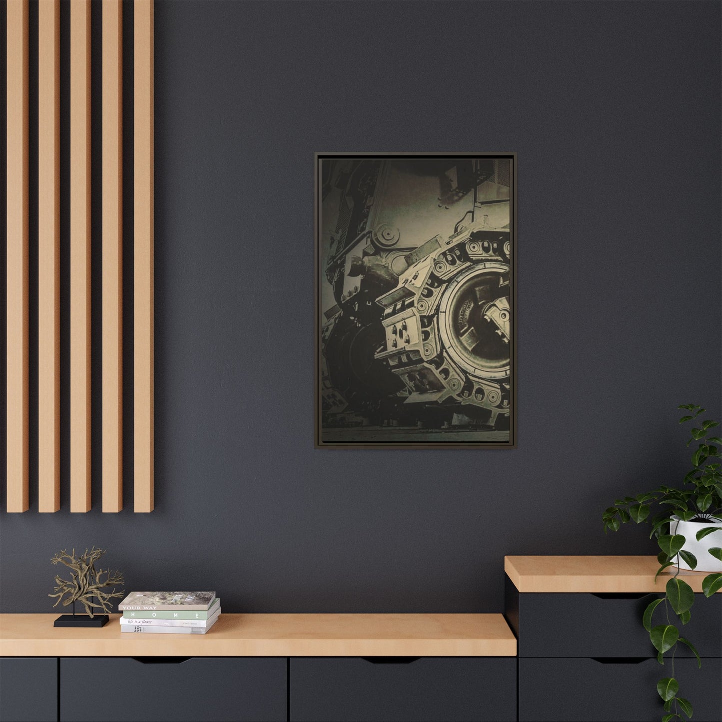 D11 Track Action | Triptych | Left Panel | Framed