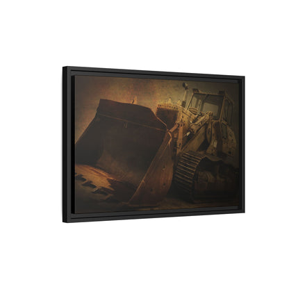 Classic 977K Dozer Action | Gold |  Framed Wall art on Stretched Canvas