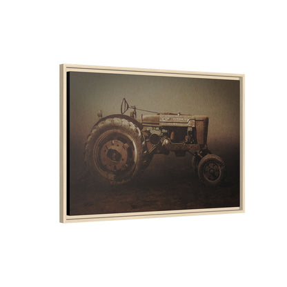 Weathered Vintage Farmall Tractor | Framed Wall Art on Stretched Canvas
