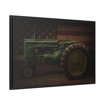 Patriotic John Deere Model G Tractor | Framed Wall Art on Stretched Canvas