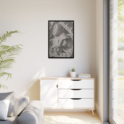 Epic D8 Dozer Triptych | Light Gray | Center Panel | Jondo | Matte Canvas Print (Framed)