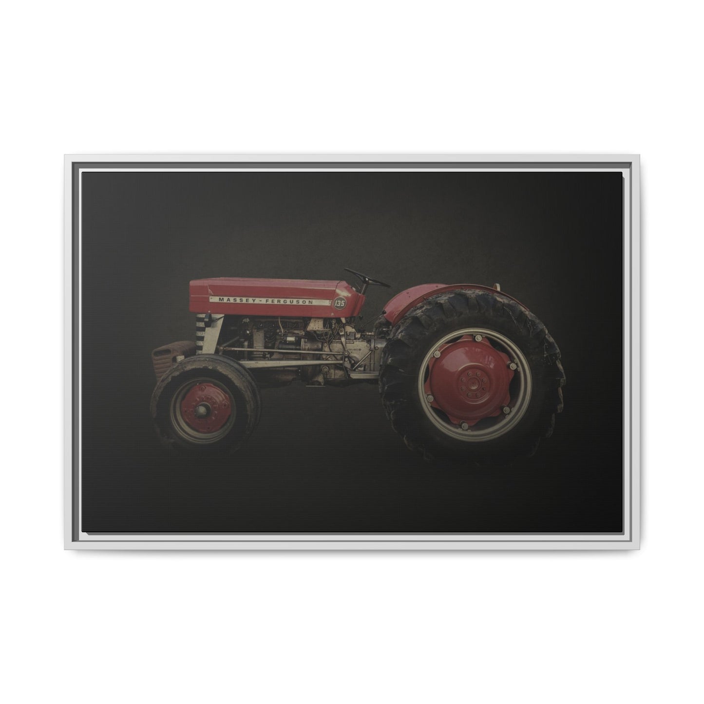Classic Massey 135 Vintage Photo Wall Art on Stretched Canvas