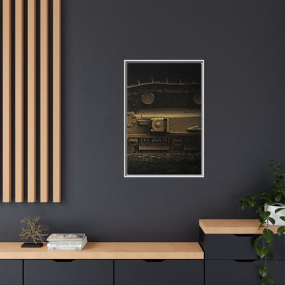 Epic Dozer Track Triptych Left | Matte Canvas Print (Framed)