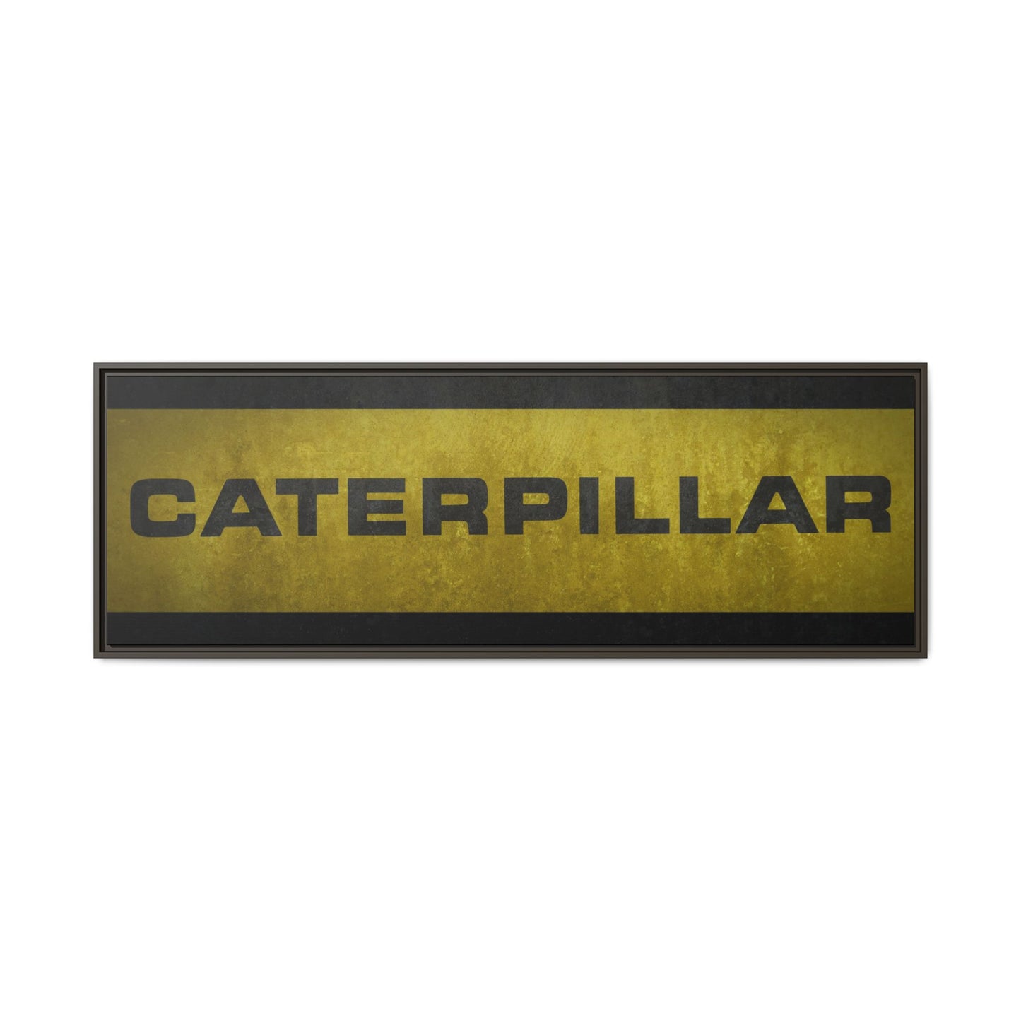 Big Yellow Vintage Lettering | Framed Canvas Wall Art