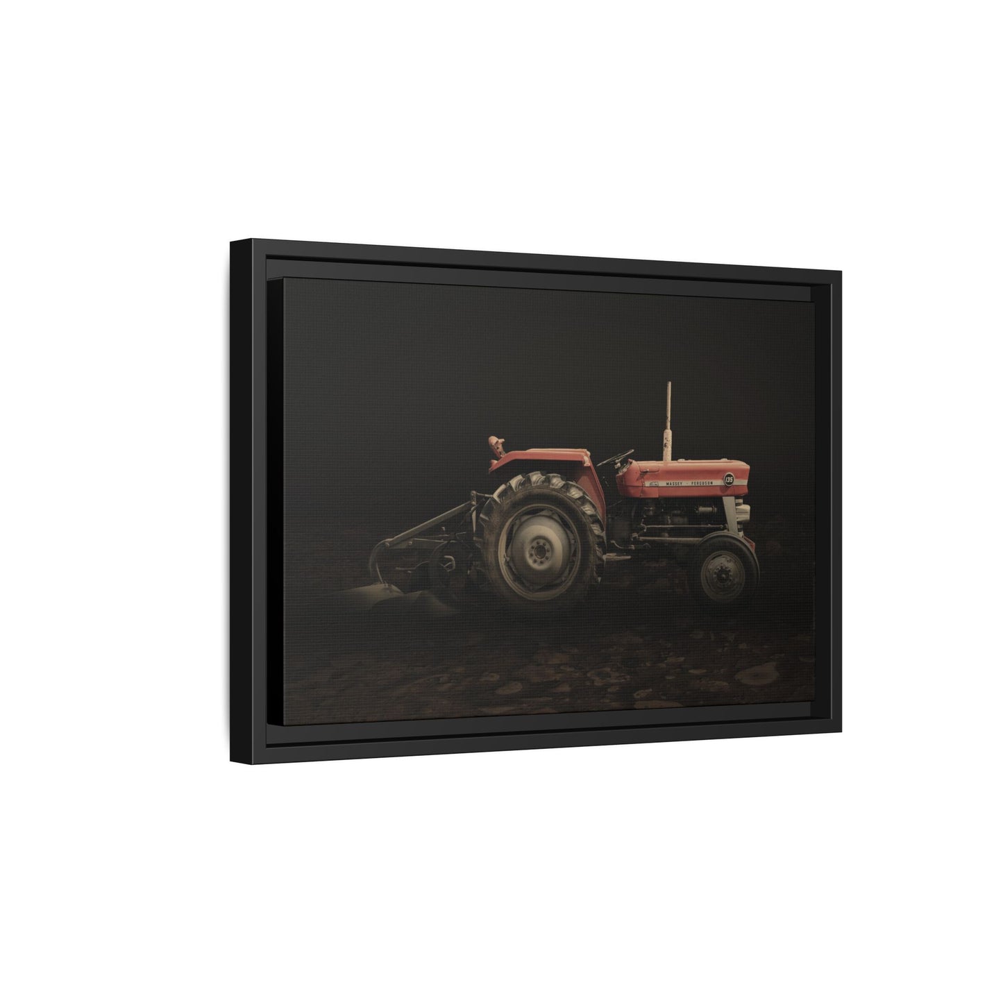 Vintage Massey 135 with Plow Photo Wall Art on Canvas