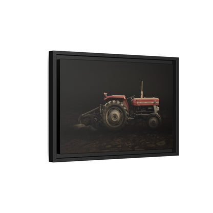 Vintage Massey 135 with Plow Photo Wall Art on Canvas