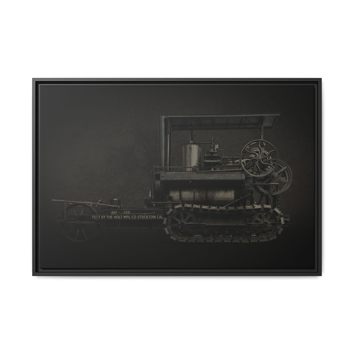 Vintage Holt Crawler Photo Wall Art on Canvas | Industrial Artwork
