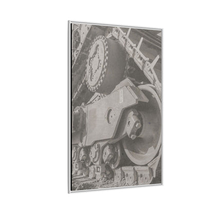 Epic D8 Dozer Triptych | Light Gray | Center Panel | Jondo | Matte Canvas Print (Framed)
