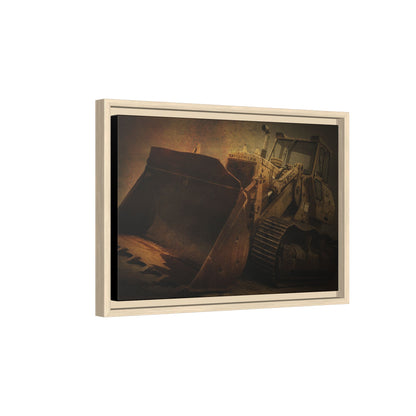 Classic 977K Dozer Action | Gold |  Framed Wall art on Stretched Canvas
