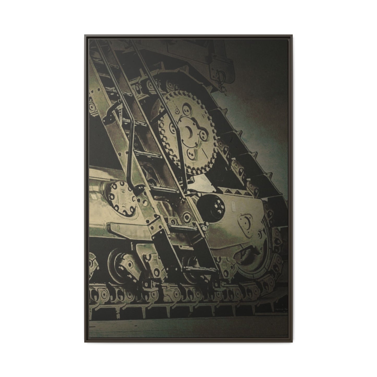 D11 Track Action | Triptych | Right Panel | Framed