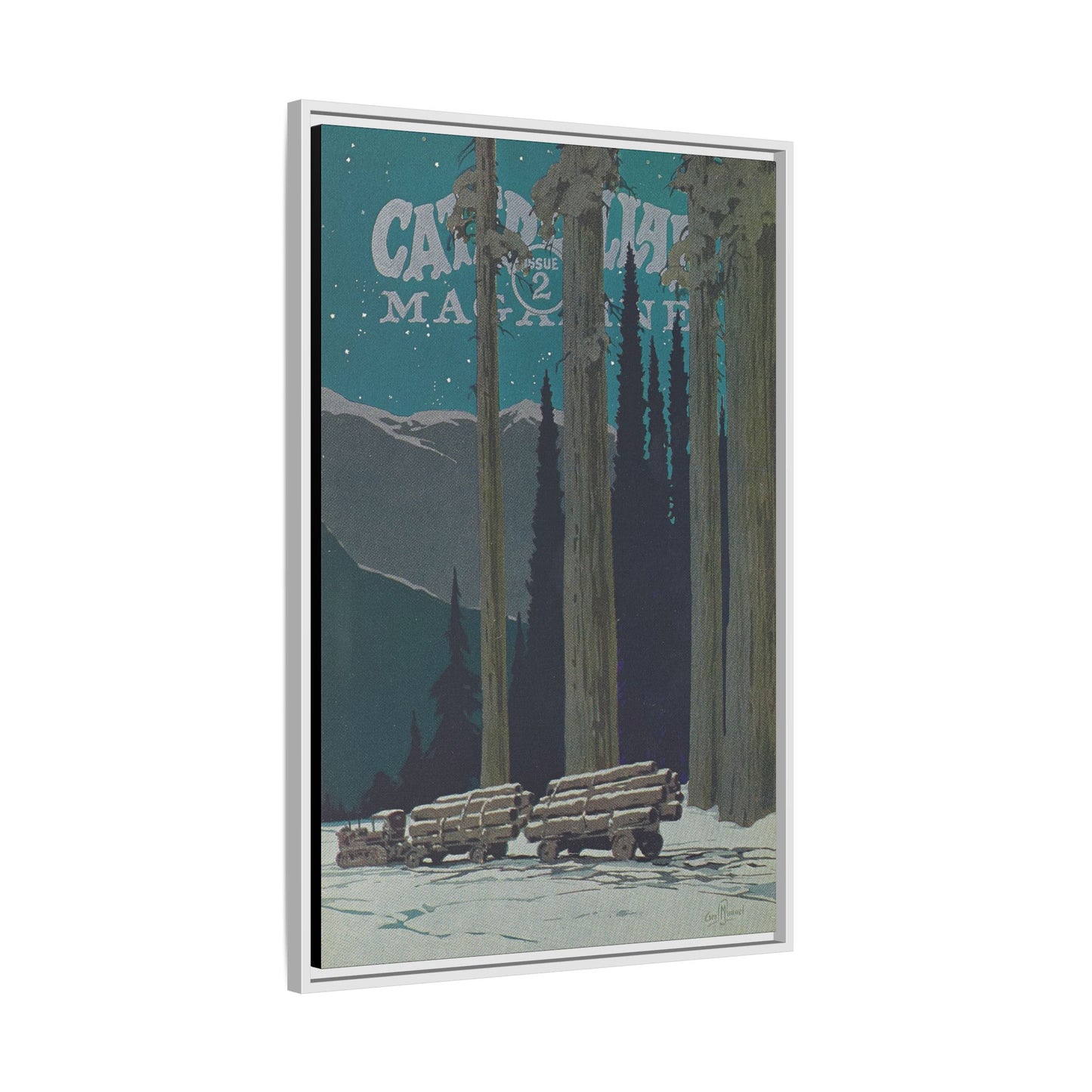 Big Yellow Magazine Issue 2 - Vintage Wall Art on Framed Canvas