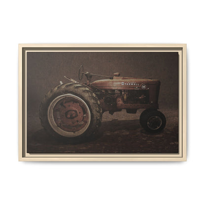 Vintage Farmall M Tractor | Framed Wall Art on Stretched Canvas