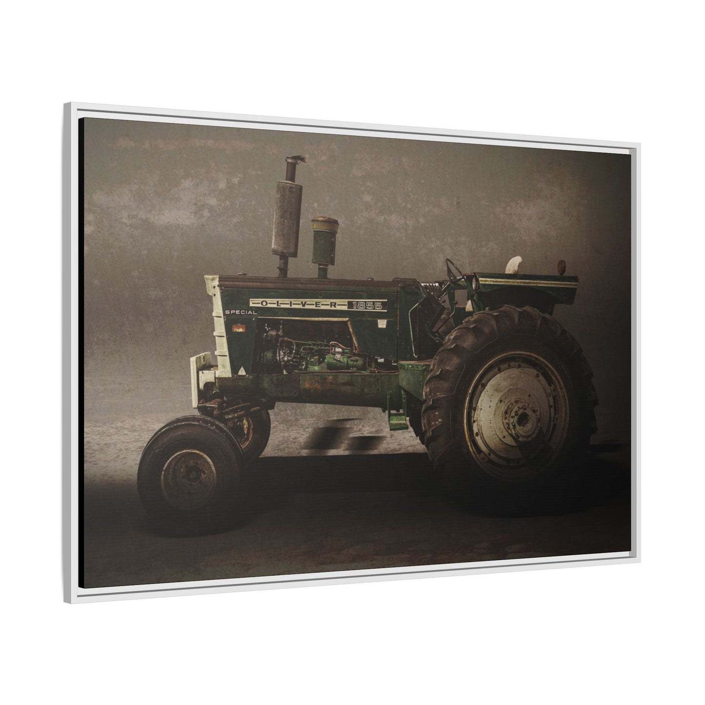 Classic Oliver 1855 Tractor | Framed Wall Art on Stretched Canvas