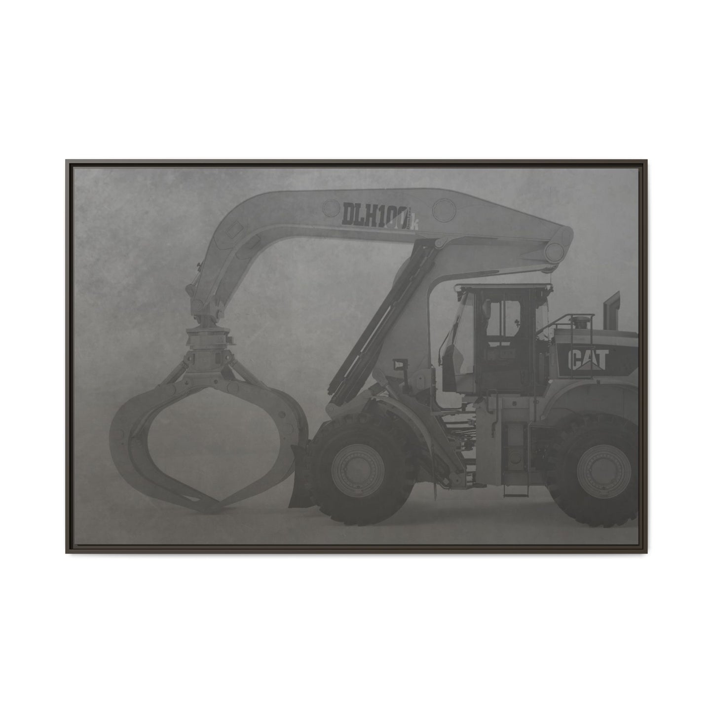 Wheel Loader with Grapple Side View | Framed Photo Wall Art on Canvas
