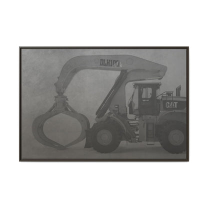 Wheel Loader with Grapple Side View | Framed Photo Wall Art on Canvas