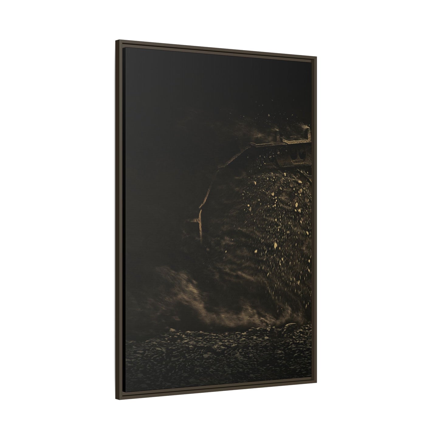 Epic Dozer Track Triptych Left | Matte Canvas Print (Framed)